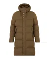 Herno Drawstring Hooded Coat In Brown