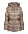 Herno Drawstring Hooded Down Jacket In Multi