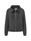 Herno Drawstring Zip Hooded Jacket In Black