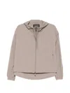 Herno Drawstring Hooded Jacket In Brown