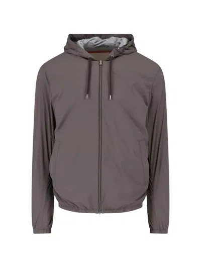 HERNO DRAWSTRING HOODED JACKET