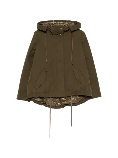 Herno Drawstring Hooded Jacket In Green
