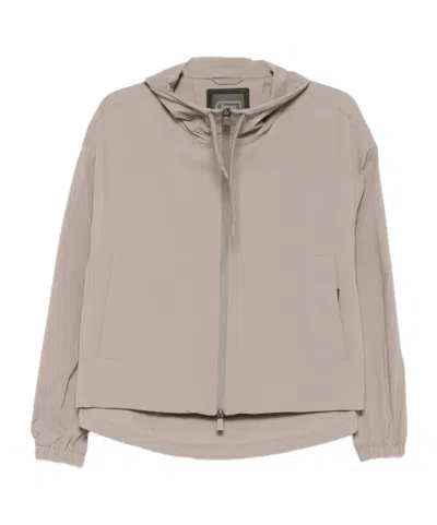 HERNO HERNO DRAWSTRING ZIP-UP JACKET
