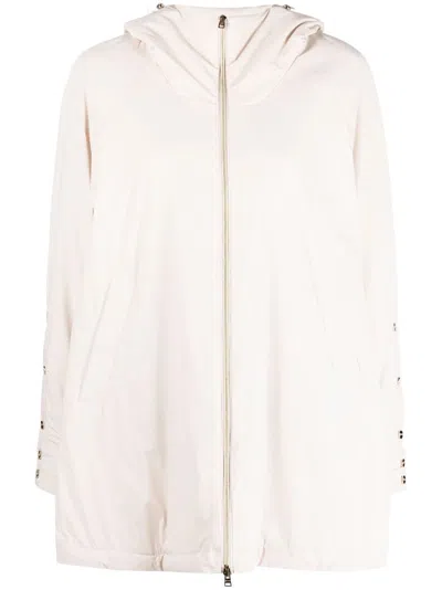 Herno Drawstring Hooded Jacket In Neutrals
