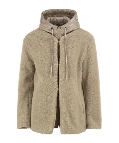Herno Drawstring Hooded Padded Jacket In Black