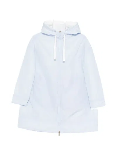 Herno Drawstring Hooded Parka In Blue