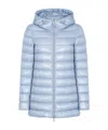 Herno Drawstring Hooded Puffer Jacket In Blue