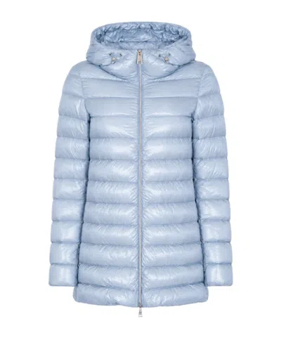 Herno Drawstring Hooded Puffer Jacket In Blue