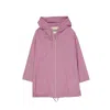 Herno Drawstring Hooded Raincoat Coat In Pink