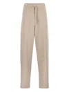 Herno Women Jogger Trousers In Viscose Blend In Brown