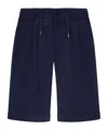 Herno Drawstring Logo Shorts In Blue