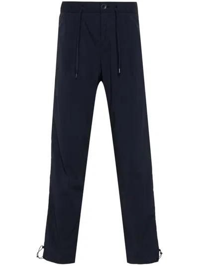 Herno Mid-rise Tapered Trousers In Blue