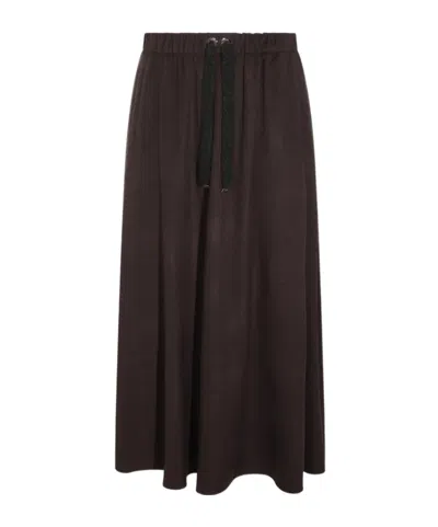 Herno Drawstring Maxi Skirt In Black
