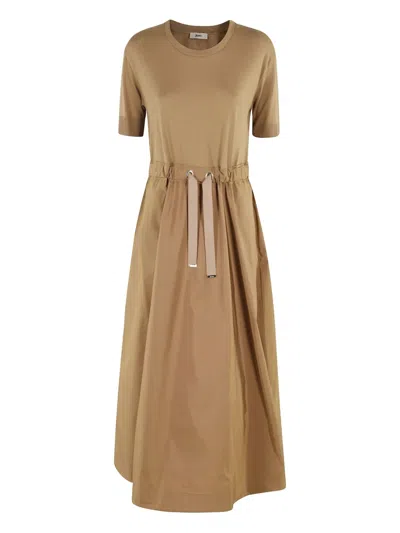 HERNO DRAWSTRING MIDI DRESS