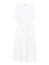 Herno Drawstring Midi Dress In White