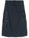 Herno Drawstring Midi Skirt In Blue