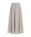 Herno Drawstring Midi Skirt In Gray