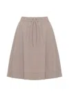 Herno Drawstring Midi Skirt In Neutral