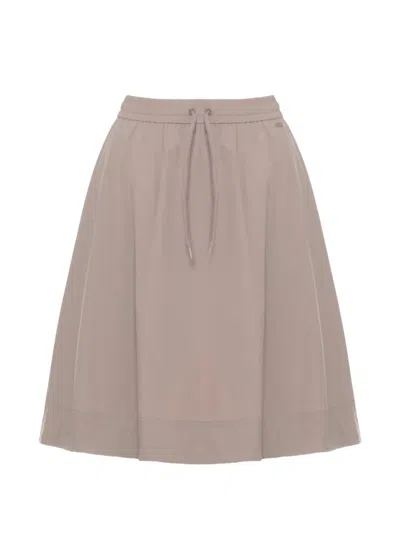 Herno Drawstring Midi Skirt In Neutral