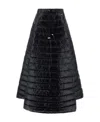 Herno Drawstring Padded Down Maxi Skirt In Black