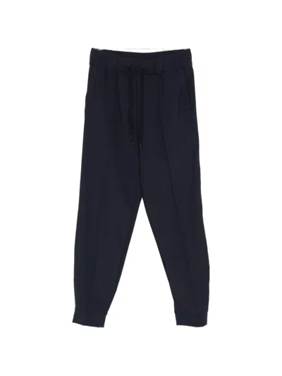 Herno Drawstring Panelled Trousers In Blue