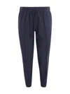Herno Drawstring Panelled Trousers In Blue