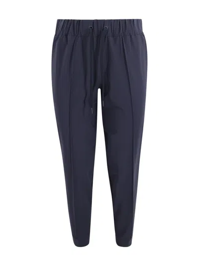 Herno Drawstring Panelled Trousers In Blue