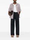 Herno Blue Pants With Elastic Drawstring Waist In Tech Fabric Woman In Blue