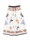 Herno Drawstring Patterned Midi Skirt In Multi