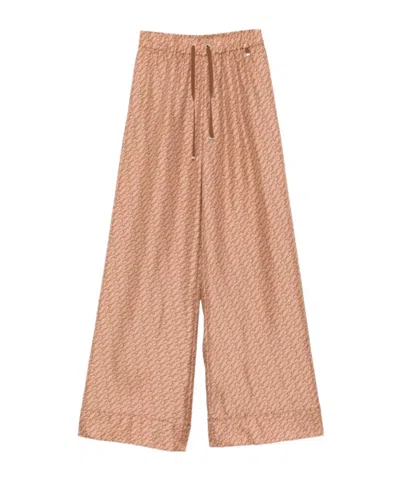 HERNO DRAWSTRING PATTERNED TROUSERS
