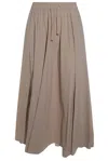 Herno Drawstring Midi Skirt In Beige