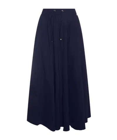 HERNO HERNO DRAWSTRING PLEAT DETAILED SKIRT