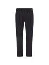 Herno Drawstring Pleated Trousers In Blue