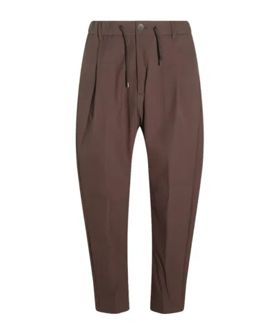 Herno Belt Loop Casual Pants In Brown