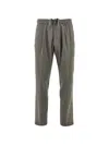 Herno Stretch Liht Wool Pants With Drawstring In Gray