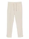 Herno Drawstring Pleated Trousers In Orange