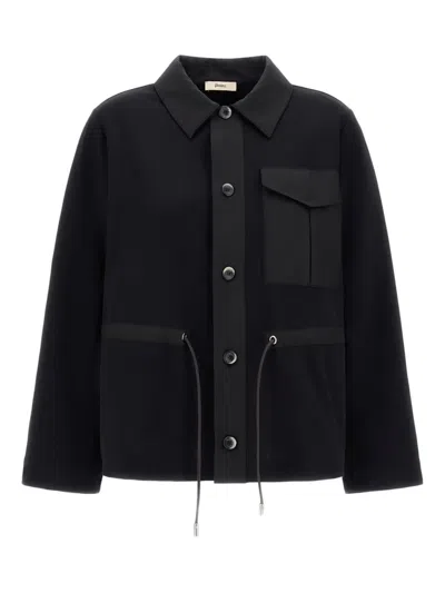 HERNO DRAWSTRING POCKET-DETAIL SHIRT