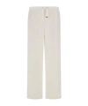 Herno Resort Trousers In Cotton Feel With Drawstring In White