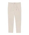 Herno Drawstring Ruched Casual Pants In Neutral