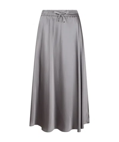 HERNO HERNO DRAWSTRING SATIN SKIRT
