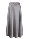 HERNO HERNO DRAWSTRING SATIN SKIRT