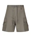 Herno Tech-crincle Laminar Shorts In Gray