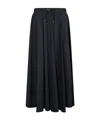 Herno Black Skirt With Elastic Drawstring Waist In Tech Fabric Stretch Woman In Black
