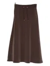 Herno Drawstring Skirt In Brown