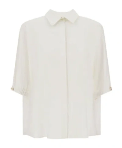 Herno Drawstring Sleeve Shirt In White
