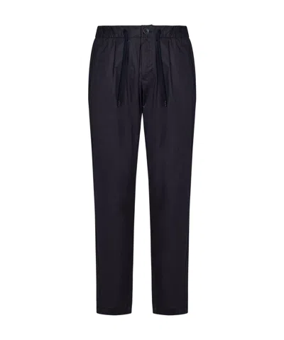 Herno Drawstring Straight-leg Trousers In Black