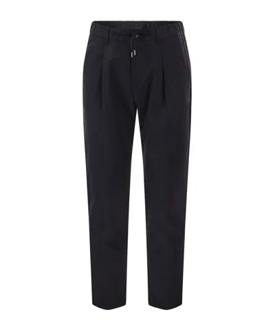 Herno Technical Fabric Drawstring Trousers In Black
