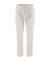 Herno Cashmere And Silk Trousers In White