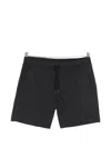 Herno Drawstring Black Polyamide Swim Shorts In Black