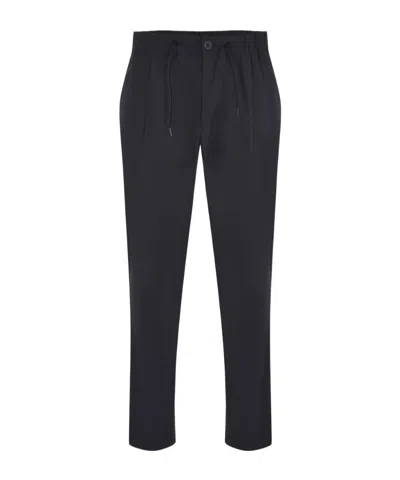 Herno Drawstring Tailored Pants In Black
